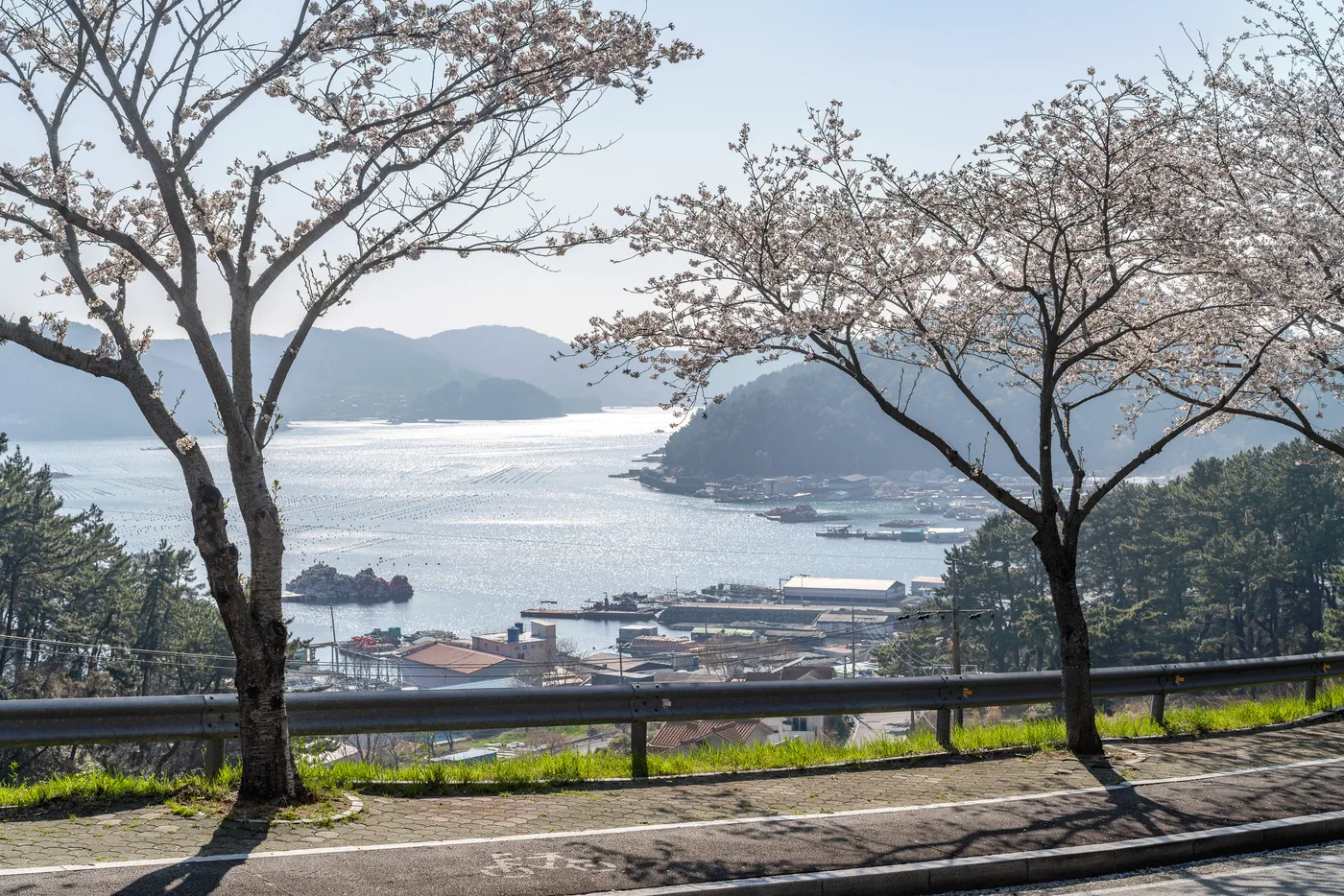 The sea off Tongyeong you see while driving along Iljuro.